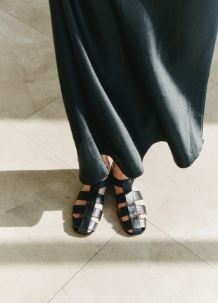 Leather women flat sandals3 photo