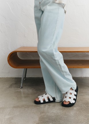 White leather women craftsmanship flip-flops4 photo