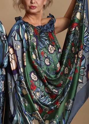 Silk scarf from the Ocean collection,size145/1451 photo