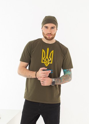 Men's knit t-shirt in a Ukrainian patriotic design! Ukrainian