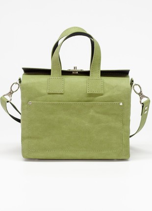VIRGO Bag with removable pin "Freedom is in our DNA" - Olive Color by Zori Bag3 photo