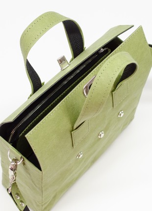 VIRGO Bag with removable pin "Freedom is in our DNA" - Olive Color by Zori Bag5 photo