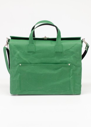 URSA Bag for Laptop Macbook 13" with removable Pin "Coat of Arms of Ukraine" - Green Color3 photo