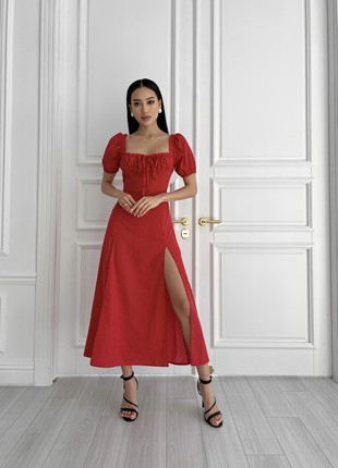 Summer dress Yesenia in red color3 photo