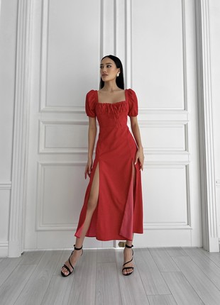 Summer dress Yesenia in red color5 photo