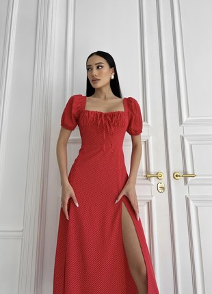 Summer dress Yesenia in red color8 photo