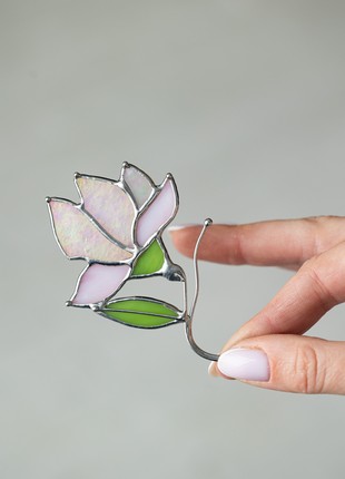 Brooch Broach Flower Stained Glass Pin Jewelry
