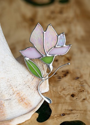 Brooch Broach Flower Stained Glass Pin Jewelry4 photo