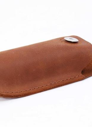 Handmade leather reading glasses case with magnetic closure5 photo