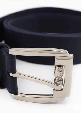 Handmade leather belt / Blue4 photo