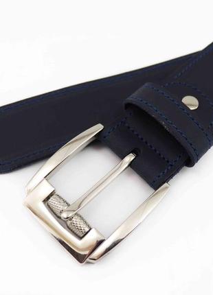 Handmade leather belt / Blue5 photo