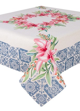 Tapestry tablecloth  137x137 cm. (38x39 in.)5 photo