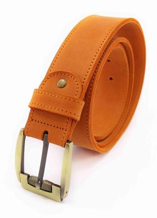 Women's leather  belt on waist / Orange
