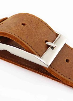 Men's handmade genuine leather belt / Brown5 photo