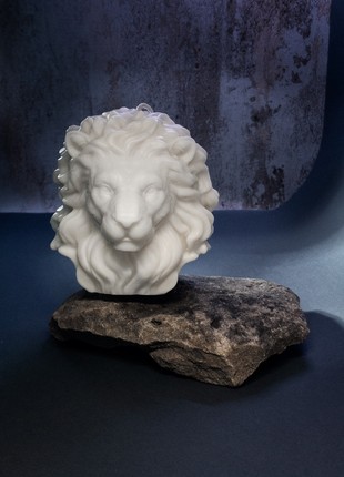 Large Lion Head Candle