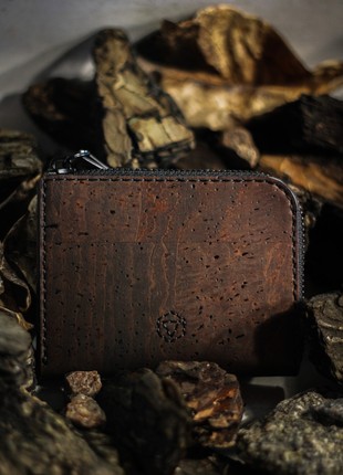 Natural cork Castle Lite wallet in brown color2 photo