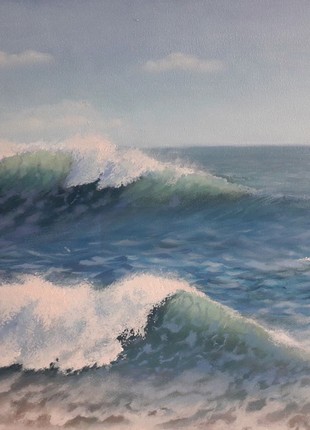 Oil painting "Sea near the shore"