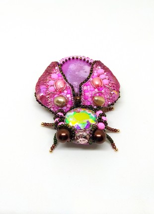 Handmade brooch "ladybug"3 photo