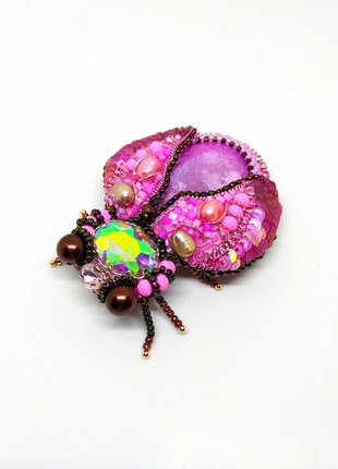 Handmade brooch "ladybug"4 photo