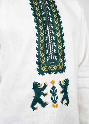 Men's embroidered shirt with bears"Lvivska"6 photo