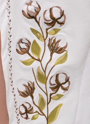 Long white embroidered dress "Bavovna"4 photo