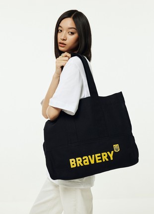 BRAVERY ORIGINAL Black Bag Shopper "Bravery"3 photo