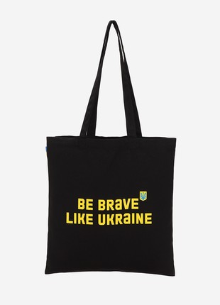BRAVERY ORIGINAL Black Bag Shopper "Be Brave"
