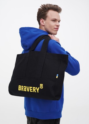 BRAVERY ORIGINAL Black Bag Shopper "Bravery"6 photo