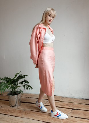 Linen and cotton set with a skirt3 photo