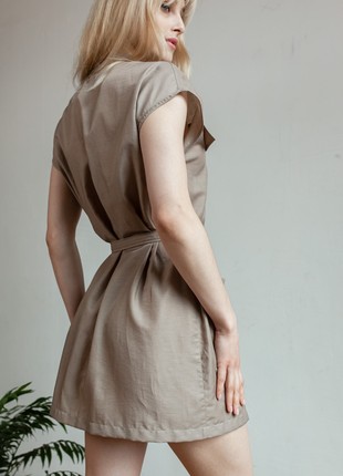 Khaki safari dress6 photo