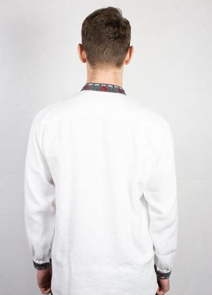 Men's embroidered shirt with wolves lvivska9 photo