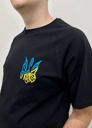 Men's t-shirt with embroidery "Trident"6 photo
