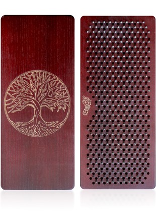 Sadhu Board Oh! SADHU for Yoga Meditation from 100% Natural Ash Wood, Step 10mm, "Tree of Life"1 photo