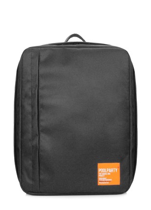 The backpack for carry-on luggage POOLPARTY Airport airport-black 40 x 30 x 20 cm Wizz Air black