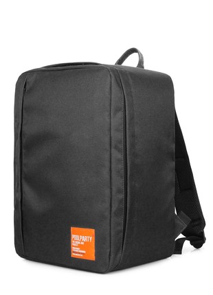 The backpack for carry-on luggage POOLPARTY Airport airport-black 40 x 30 x 20 cm Wizz Air black2 photo