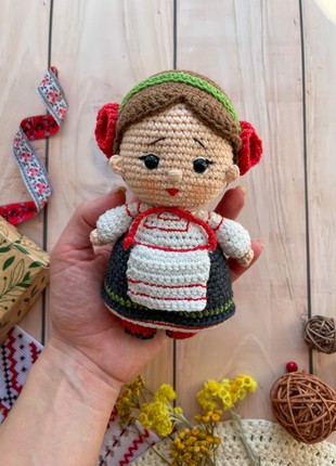 Set of 2 Ukrainian crochet doll, Ukrainian Cossack3 photo