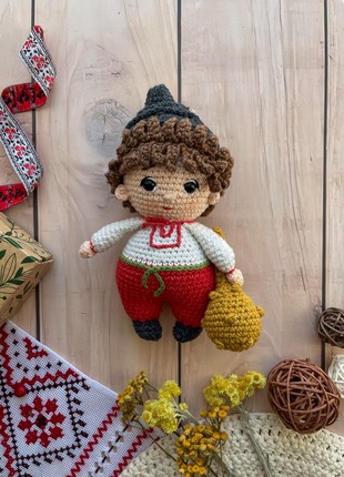 Set of 2 Ukrainian crochet doll, Ukrainian Cossack8 photo