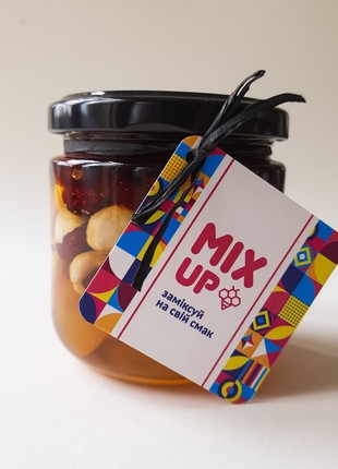 Honey with nuts and dried fruits: cranberry, hazelnut, lemon MIXUP, 240 grams