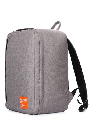 The backpack for carry-on luggage POOLPARTY Airport airport-grey 40 x 30 x 20 cm Wizz Air grey2 photo
