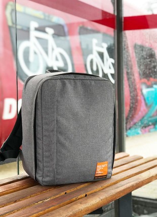 The backpack for carry-on luggage POOLPARTY Airport airport-grey 40 x 30 x 20 cm Wizz Air grey5 photo