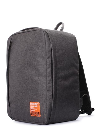 The backpack for carry-on luggage POOLPARTY Airport airport-graphite 40 x 30 x 20 cm Wizz Air grey2 photo