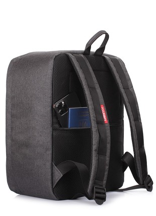 The backpack for carry-on luggage POOLPARTY Airport airport-graphite 40 x 30 x 20 cm Wizz Air grey4 photo
