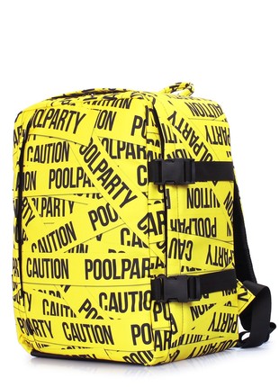 The backpack for carry-on luggage POOLPARTY Airport airport-flex-tape 40 x 30 x 20 cm Wizz Air yellow2 photo