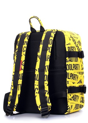 The backpack for carry-on luggage POOLPARTY Airport airport-flex-tape 40 x 30 x 20 cm Wizz Air yellow3 photo