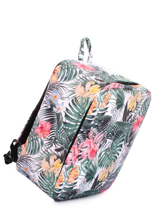 The backpack for carry-on luggage POOLPARTY Airport airport-tropic 40 x 30 x 20 cm Wizz Air with a tropical print6 photo