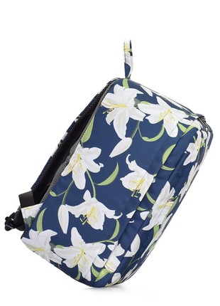 The backpack for carry-on luggage POOLPARTY Airport airport-lily 40 x 30 x 20 cm Wizz Air with lilies5 photo