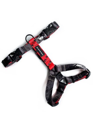 Nylon dog h-harness BAT&RO "Stone", size L