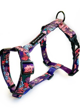 Nylon dog h-harness BAT&RO "Violet", size L3 photo