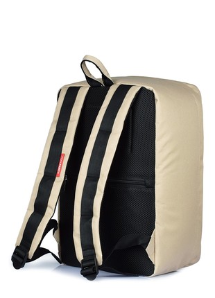 The backpack for carry-on luggage POOLPARTY Hub hub-beige 40 x 25 x 20 cm Ryanair / Wizz Air beige3 photo