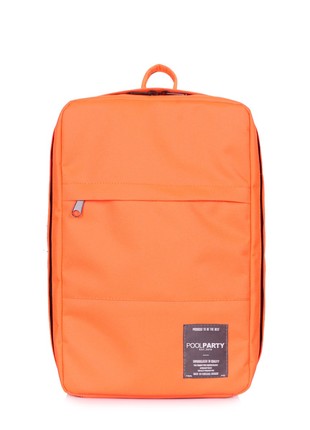 The backpack for carry-on luggage POOLPARTY Hub hub-orange 40 x 25 x 20 cm Ryanair / Wizz Air orange